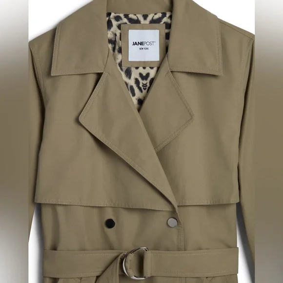 Jane Post Khaki Trench Coat - Picture 3 of 3